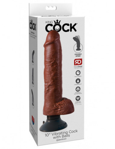 10p Vibrating Cock with Balls