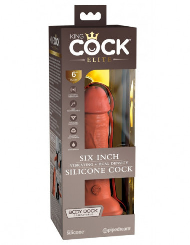 KCE 6 DD Vibrating Cock Tan