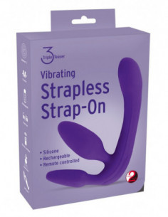 Vibrating Strapless Strap-On 3 - Strapless Strap-On - viola